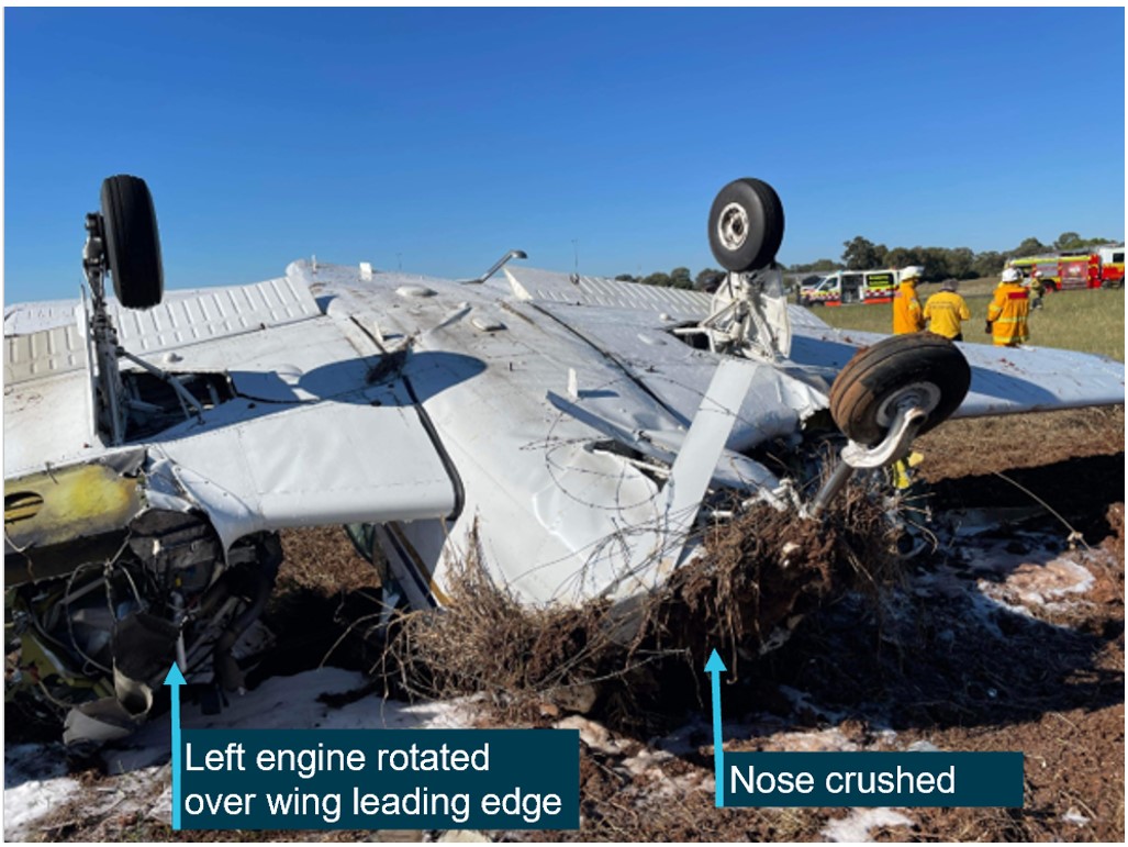 Figure 7: Impact damage to VH-OMD