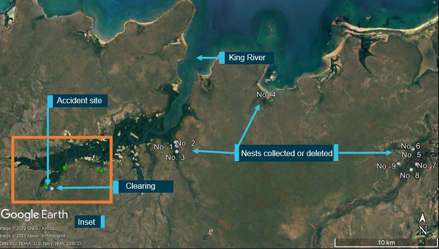 Figure 11: Crocpad data showing nests recorded as collected or deleted on 28 February 2022