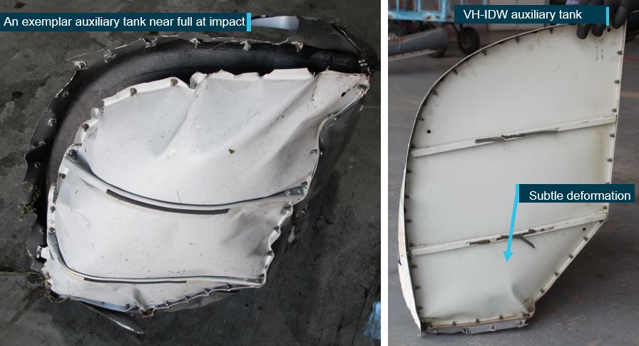 Figure 20: An exemplar auxiliary tank known to be nearly full at impact and VH-IDW’s