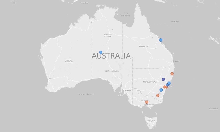 Figure 18: Helicopter VFR into IMC reported occurrences (accidents in orange and incidents in blue), 2008-2022