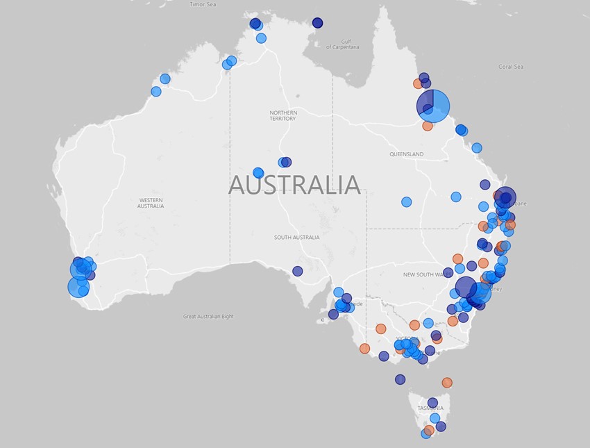 Figure 20: VFR into IMC reported occurrences for all aircraft types (accidents in orange and incidents in blue), 2008-2022