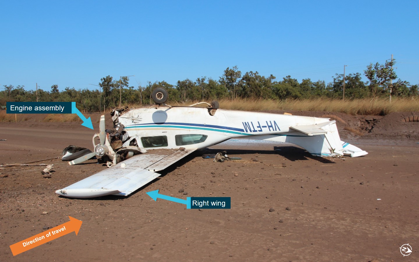 Figure 4: Wreckage of VH-FTM