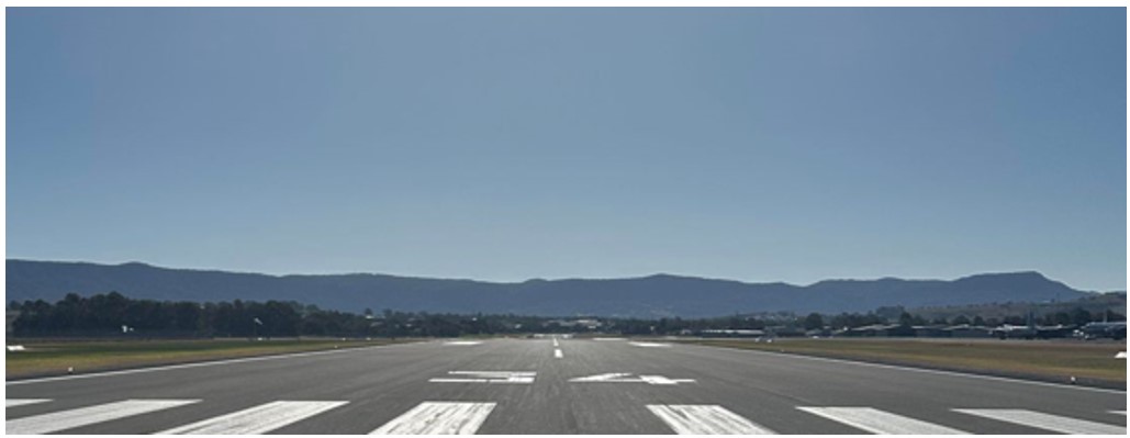 Figure 4: View from the runway 34 threshold