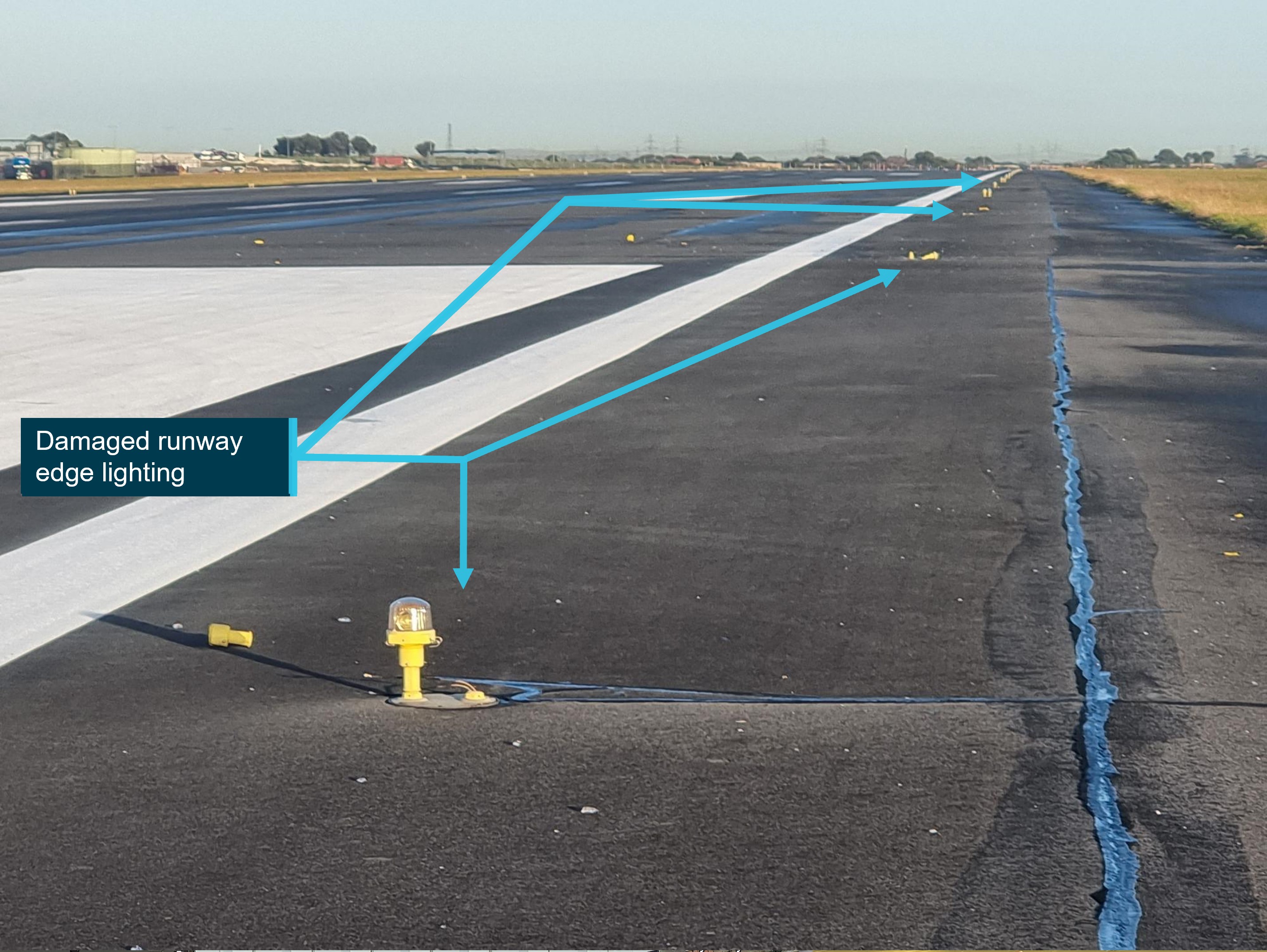 Figure 2: Damaged runway lights