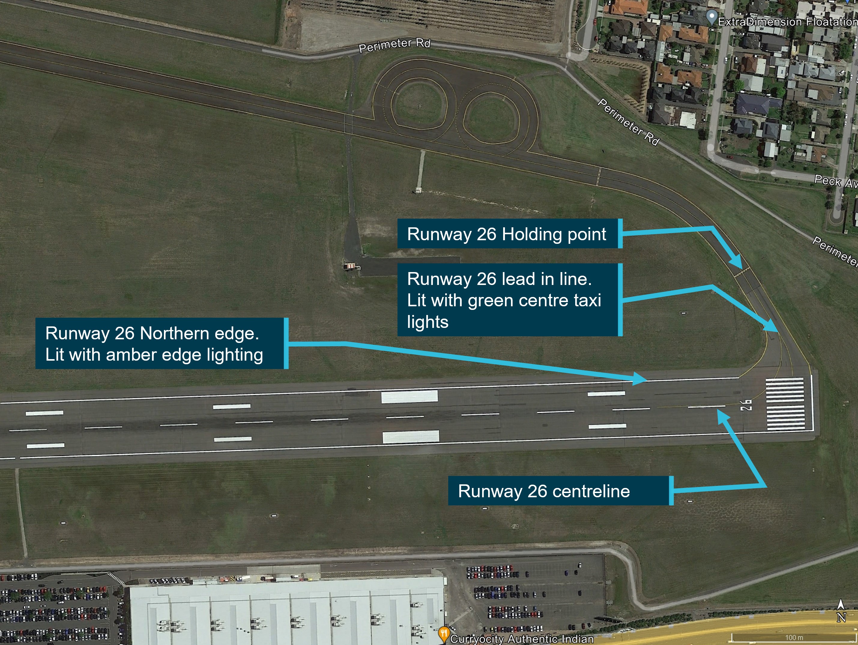 Figure 4: Runway 26 lights and markings