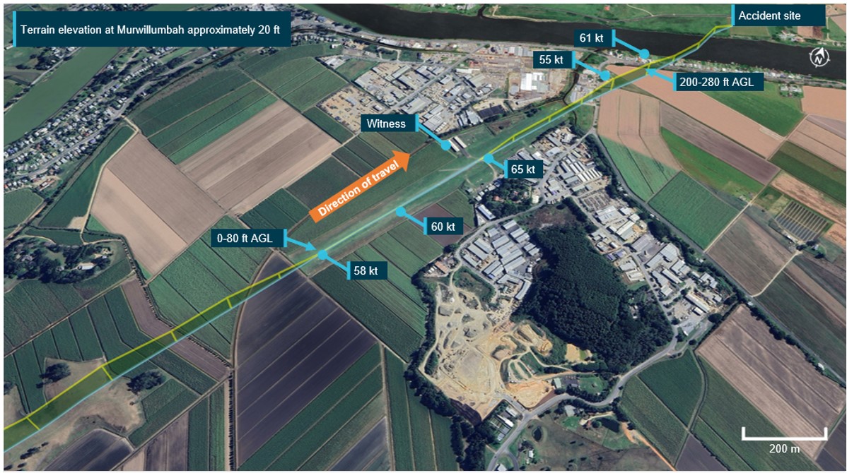 Figure 2: VH-JUA go-around at Murwillumbah Runway 01