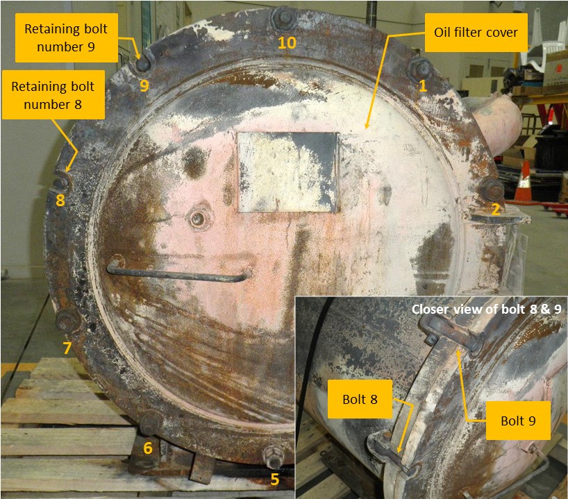 Figure 4: NR8 oil filter tank and cover