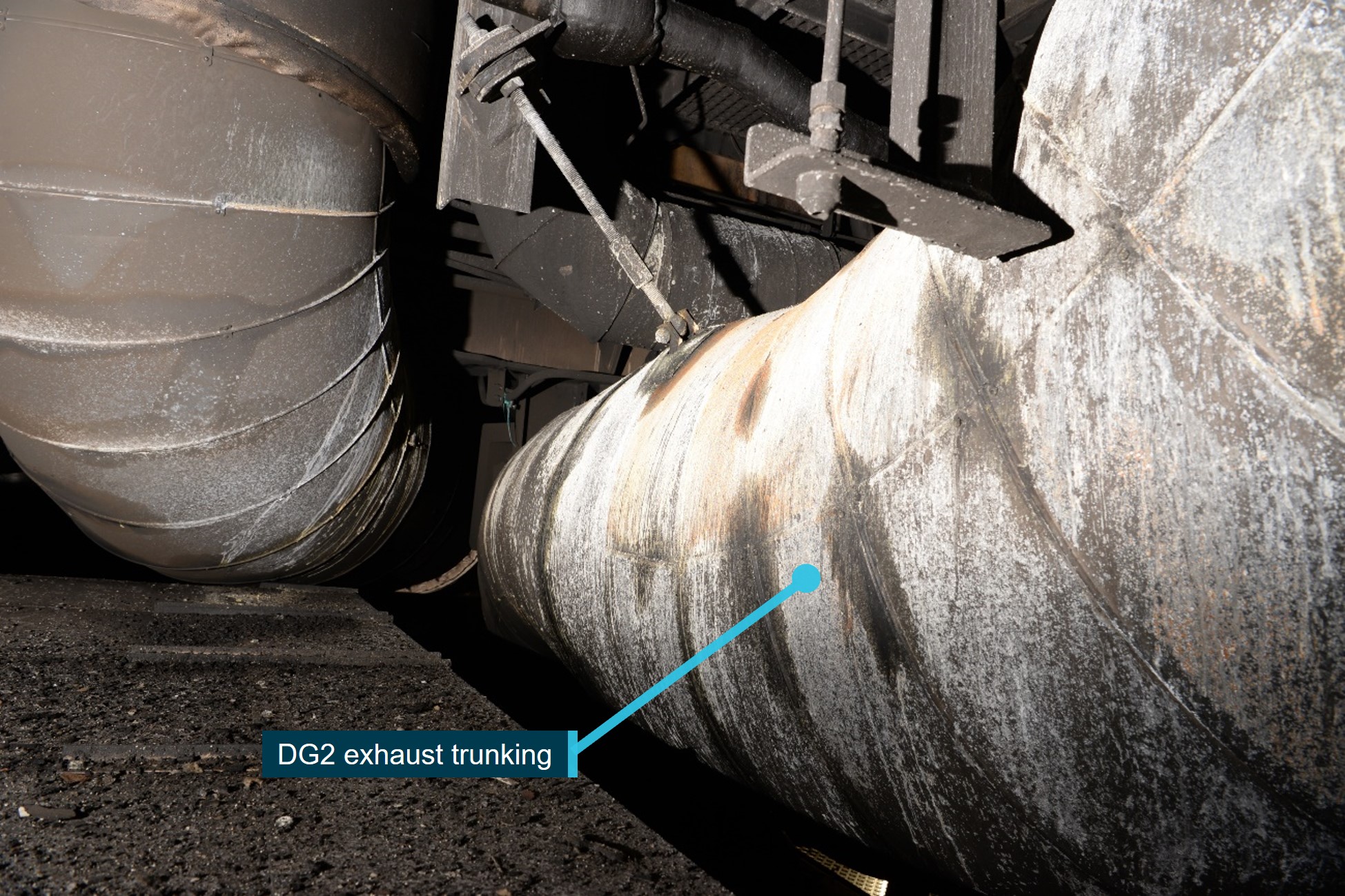 Figure 19: Upper surfaces of DG2 exhaust trunking