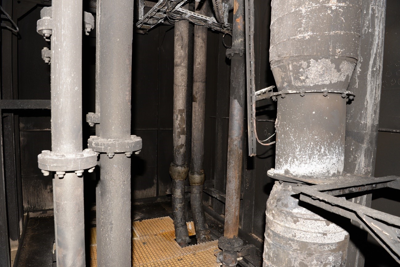 Figure 22: Interior of exhaust ventilation casing at lower forecastle deck level