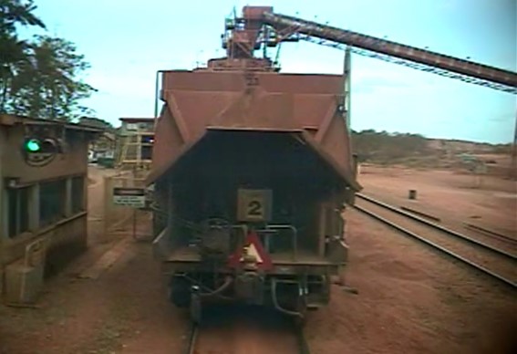 Figure 4: Front of train video capture just prior to the collision