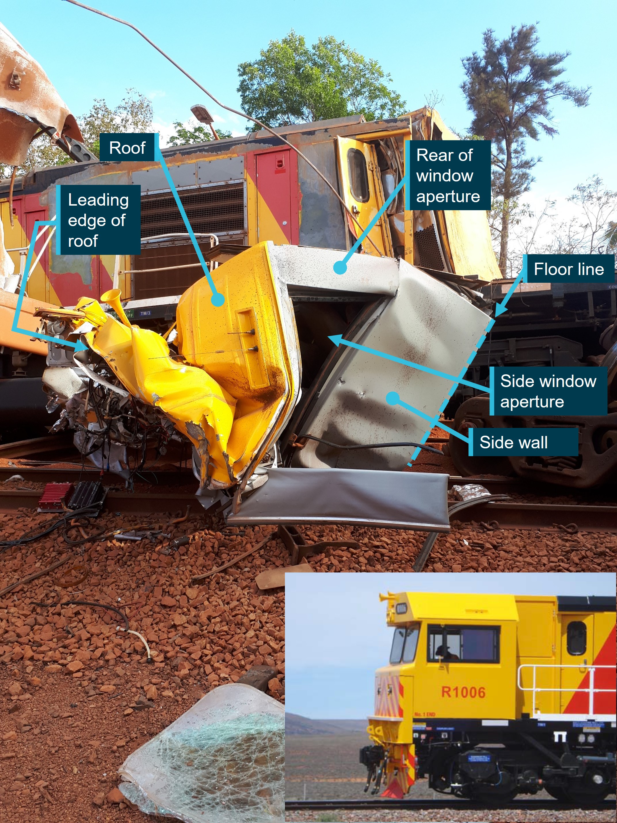 Figure 13: Damage to the driver’s cabin 