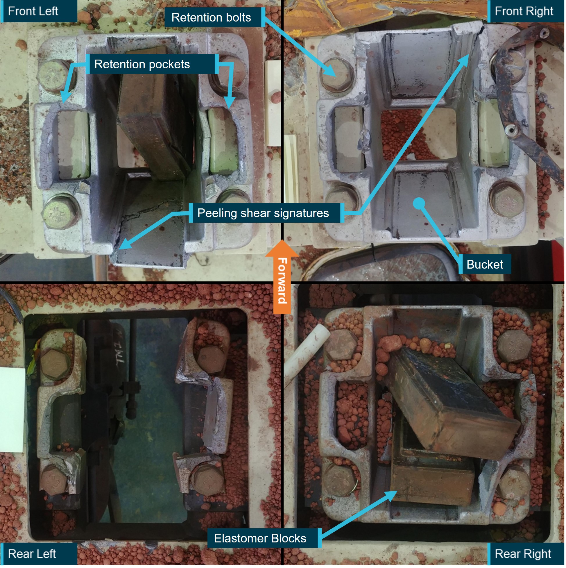 Figure 15: Cabin isolating resilient mounts