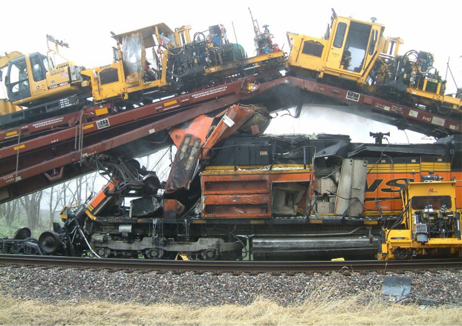 Figure 21: Locomotive over-ridden by equipment train