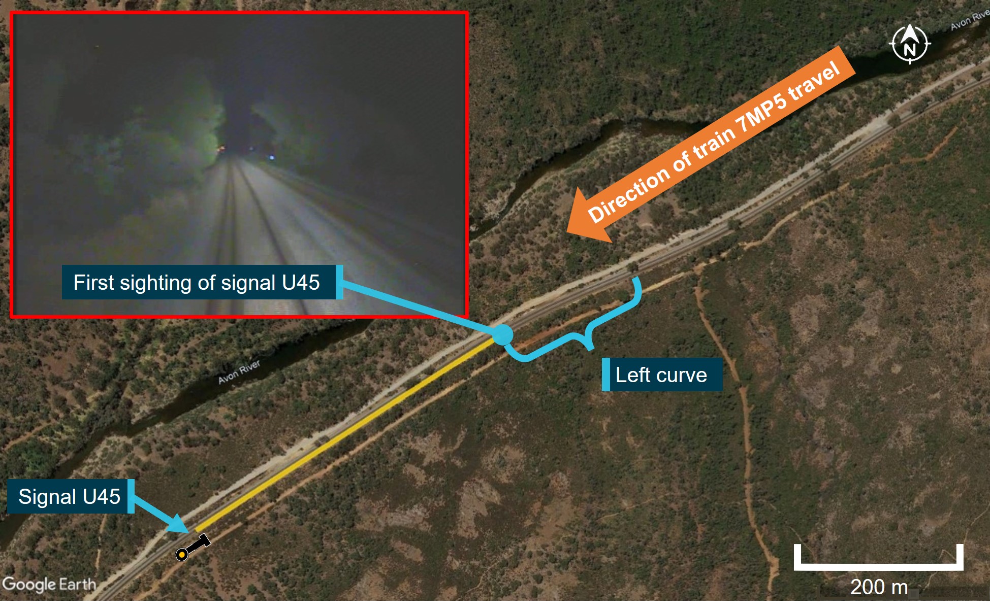 Figure 8: Approach to signal U45