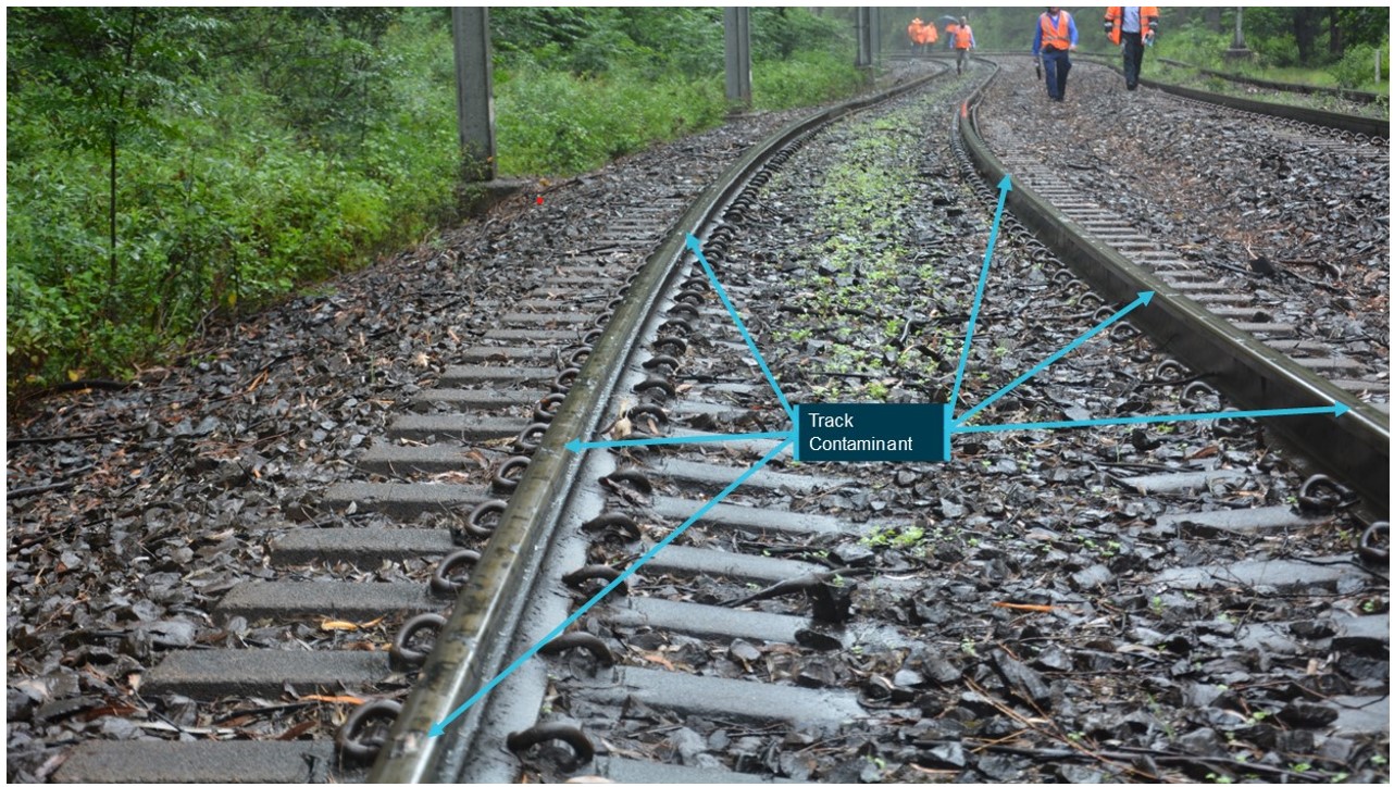 Figure 10: Track contaminant at 94.000 km