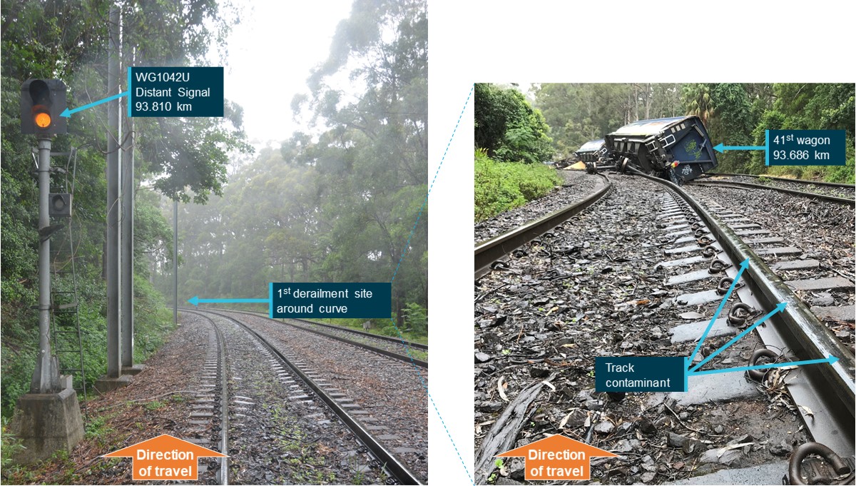 Figure 7: Rail line leading to first derailment site