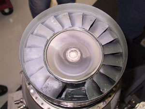 Figure 7. Power turbine NGV assembly, missing a vane (see Figure 5).