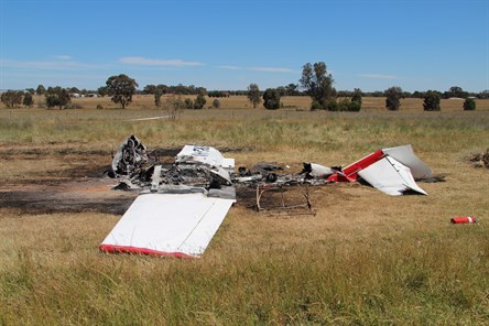 Accident site of the Cessna 172, VH-TKI