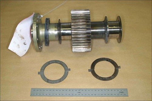 Figure 1. Propeller shaft and thrust bearings from engine serial number 810712