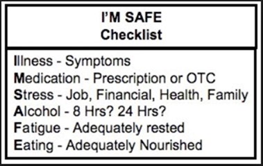 I'm Safe Checklist