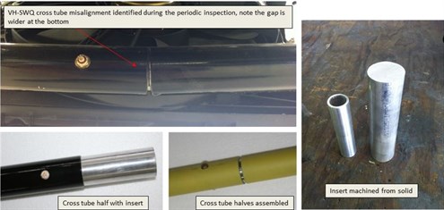 Figure 5: VH-SWQ cross-tube and inserts
