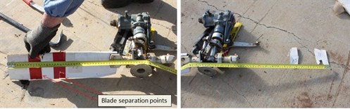 Figure 8: Tail rotor components retained for further examination