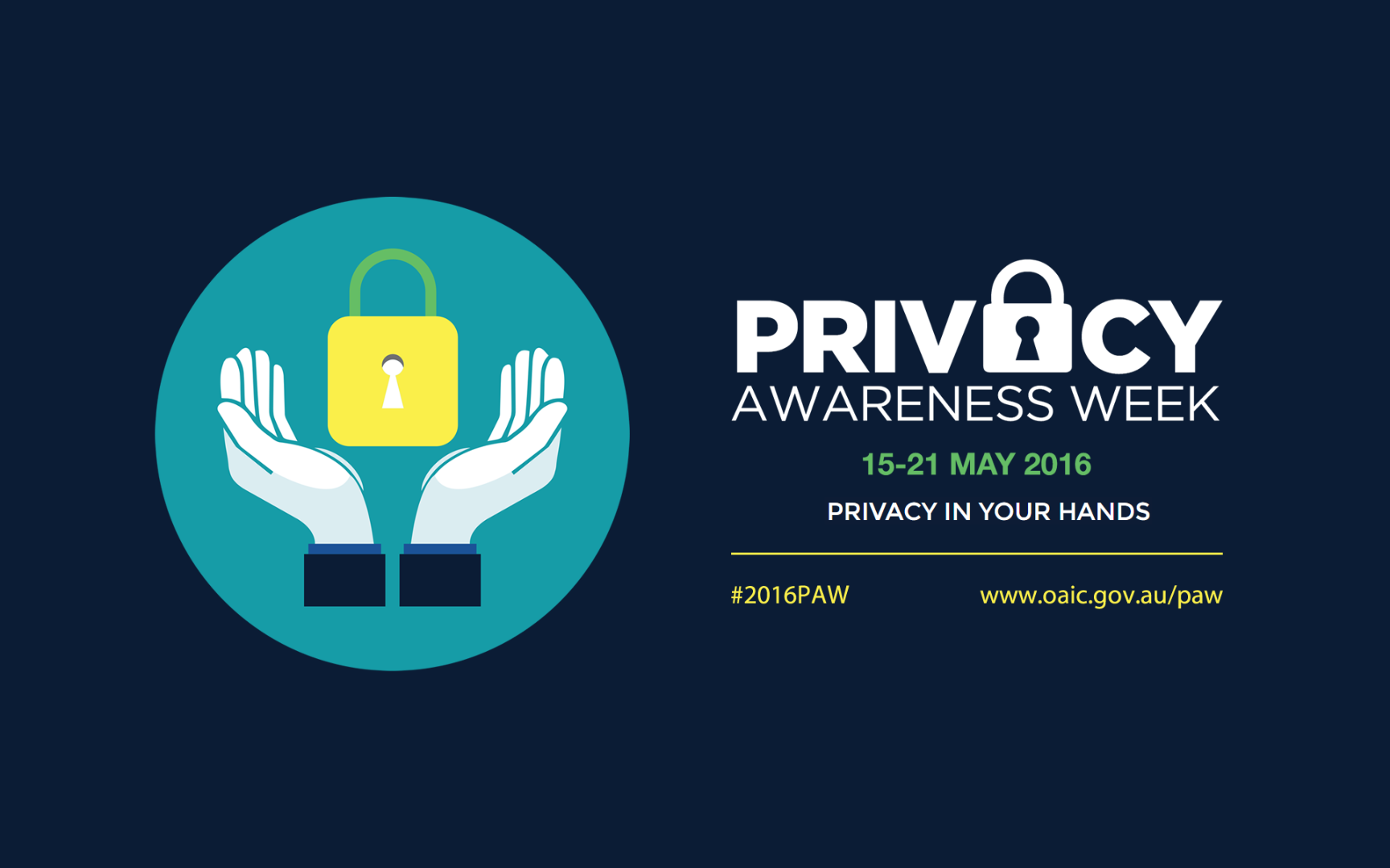 Privacy Awareness Week 15-21 May 2016 Privacy in your hands