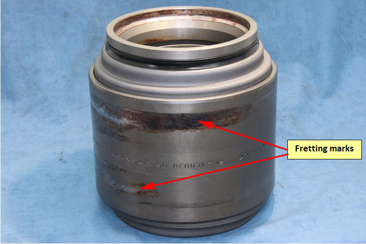 Figure 9: Partner bearing (position 4) serial number 302111. Source: ATSB