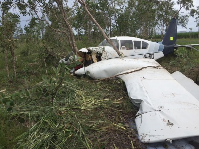 Figure 1: Accident site showing damage to VH-BIQ