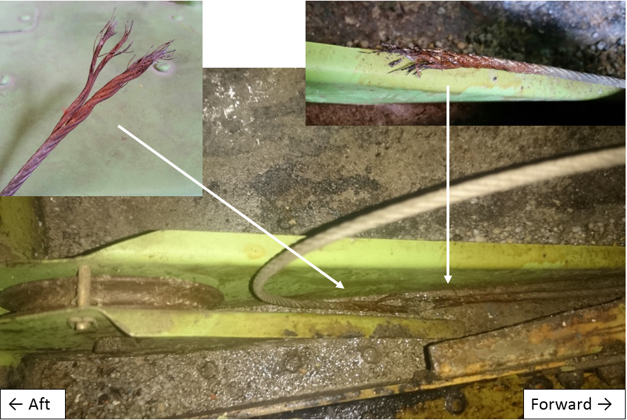 Figure 4: VH-TTD broken flap cable