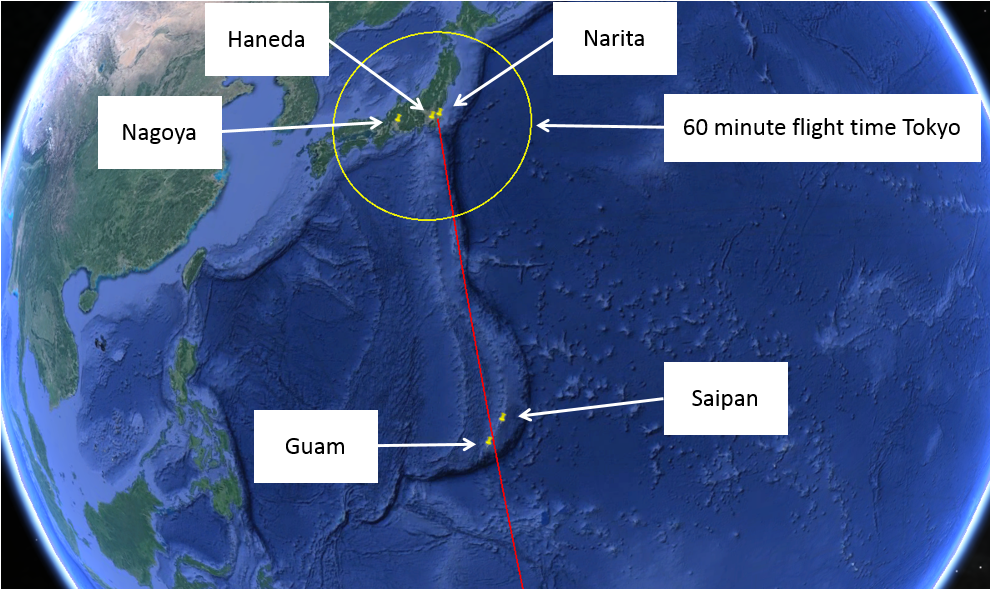 Figure 1: QF61 Destination and EDTO alternates