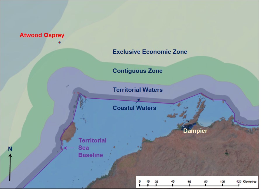 Figure 8: Maritime boundaries off the North West Shelf, Western Australia