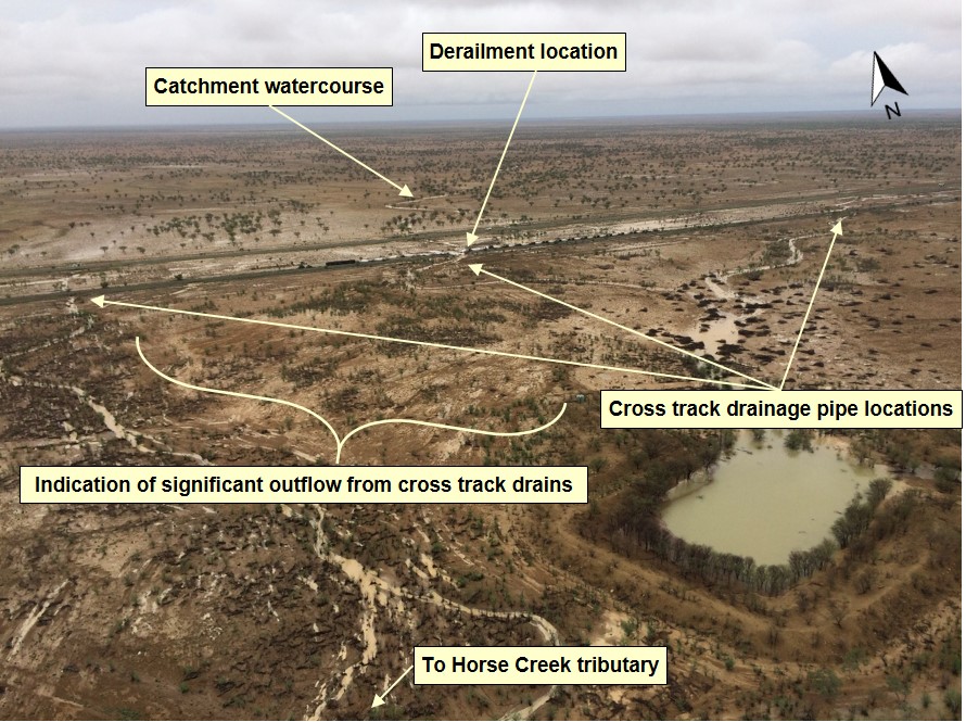 Figure 12: Northward view of catchment area and watercourses