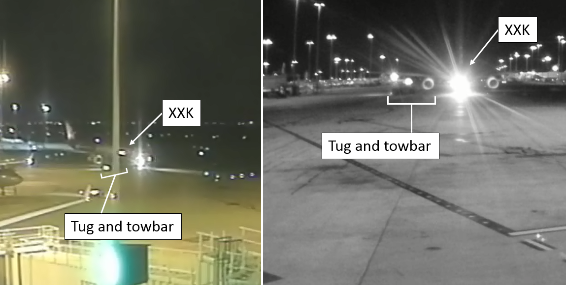 Figure 2: Positions at commencement of aircraft taxi