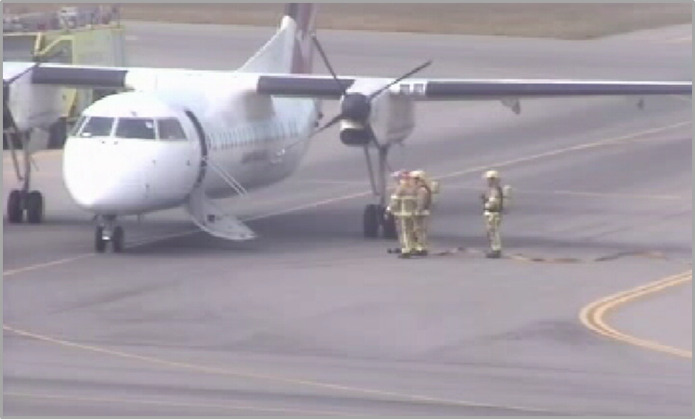 Figure 1: SBB parked on taxiway E after the crew and passengers had disembarked