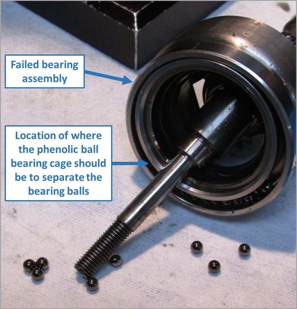 Figure 1: Failed bearing assembly