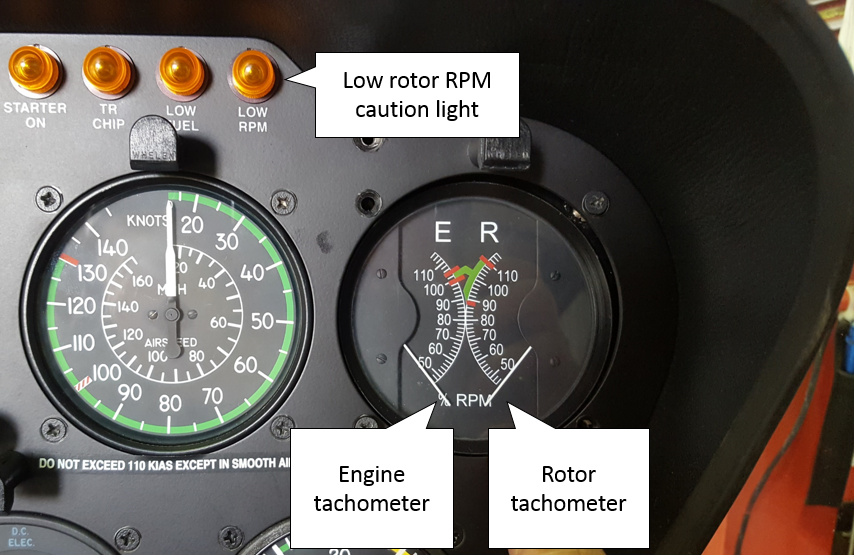 Figure 1: VH-SJK engine and rotor tachometers