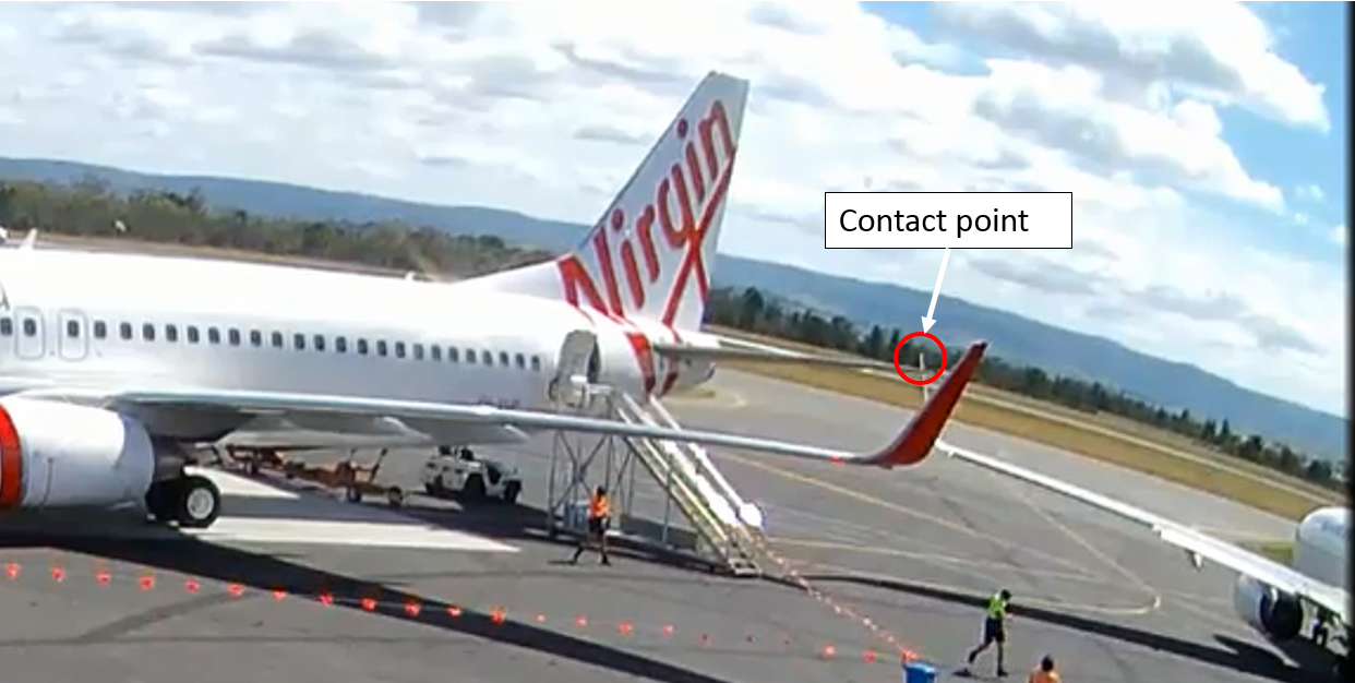 Figure 7: Contact between YFT left winglet and VUP left horizontal stabiliser