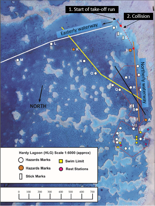 Figure 1: Hardy Lagoon (north pointing downwards)