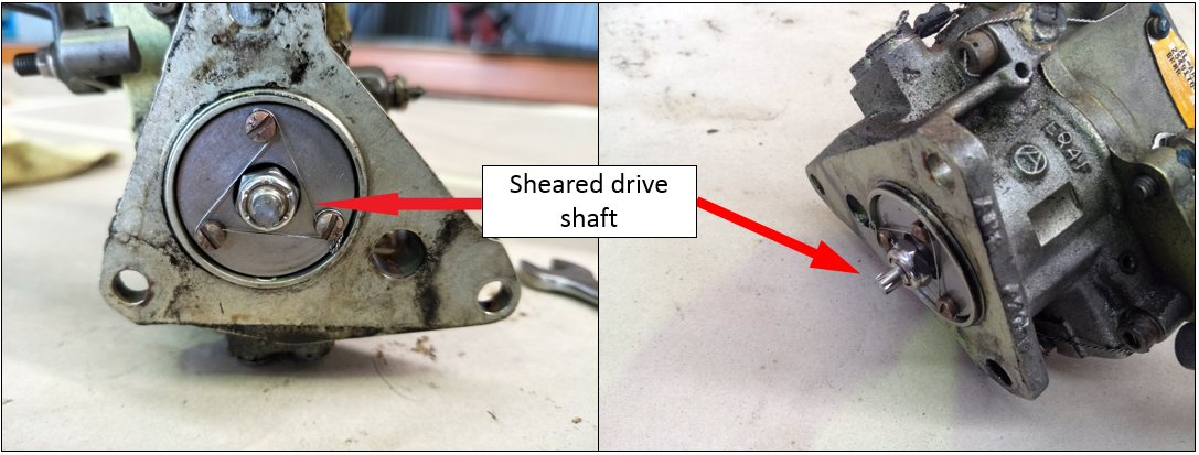 Figure 2: Sheared power turbine governor drive shaft