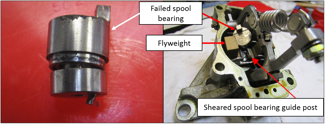 Figure 3: Spool bearing (left) and power turbine governor (right)