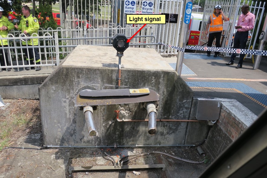 Figure 5: Post-collision damage to the Platform 2 buffer stop of Richmond station. Source: ATSB