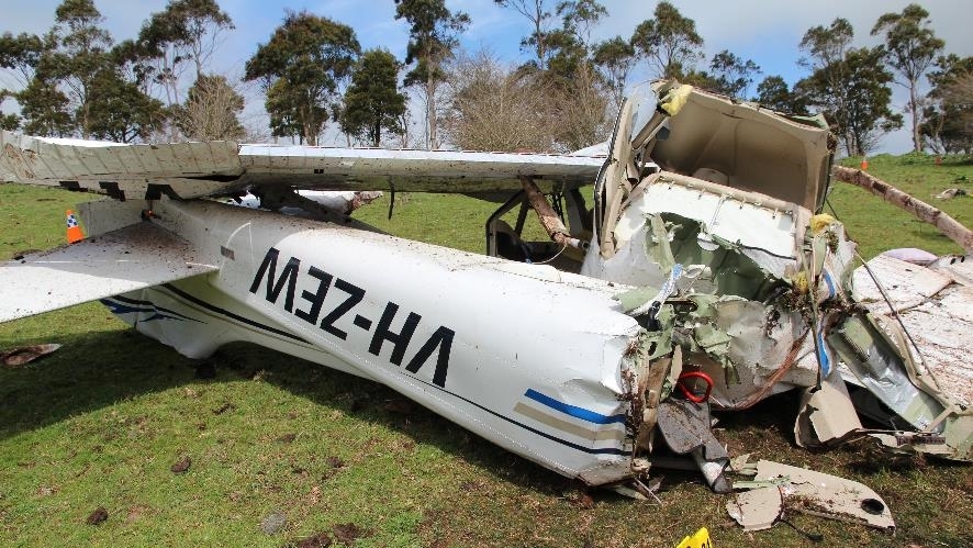 Figure 11: Main wreckage viewed from the rear showing significant disruption. Source: ATSB