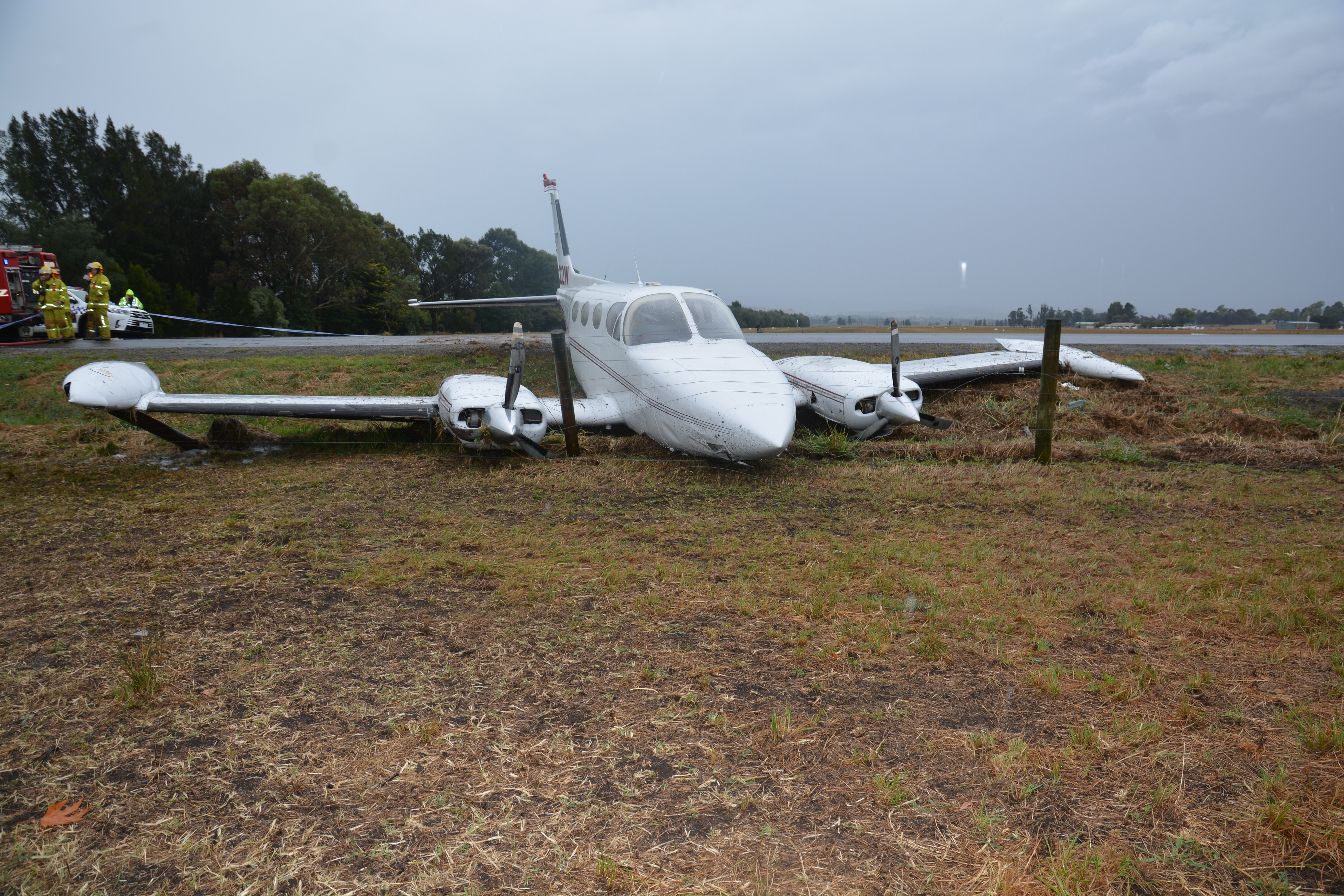 Figure 1: Final resting position of the aircraft. Source: Victoria Police