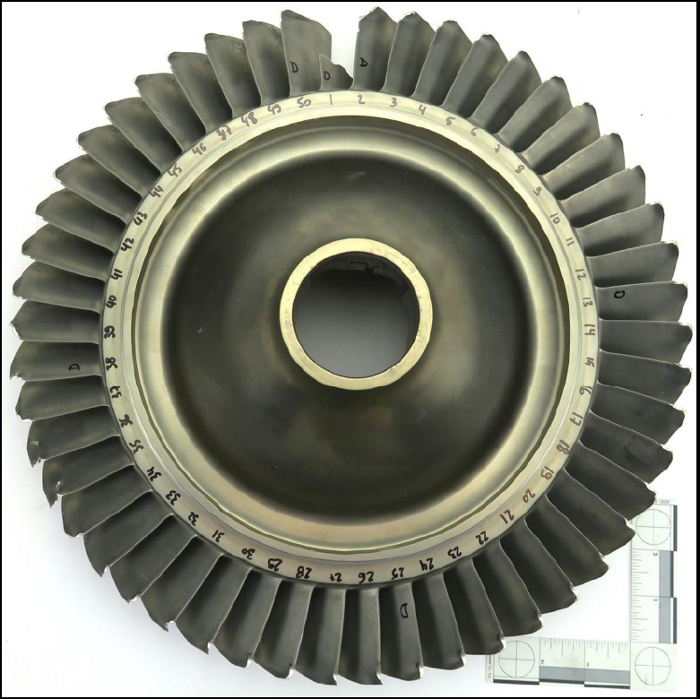 Figure 1: Upstream view of the low pressure compressor boost rotor. Source: Pratt & Whitney Canada