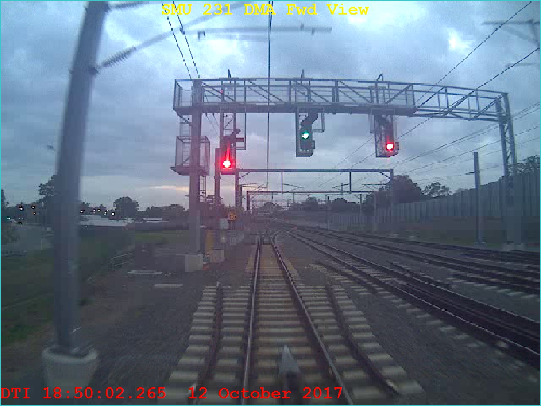 Figure 3: Train 2552 passing signal PE28 1750:02 travelling at a speed of at 42 km/h