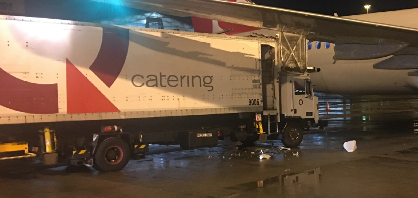 Figure 3: Location of catering truck after the collision. Source: Qantas