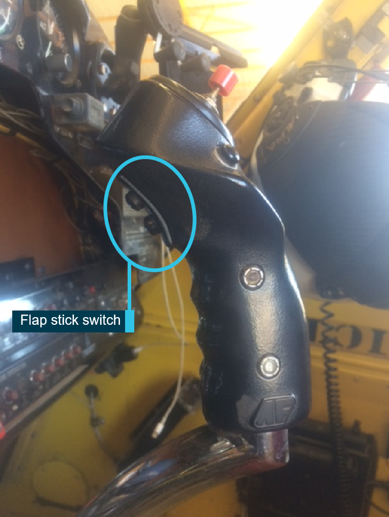 Figure 1: Flap stick switch. Source: Aircraft operator