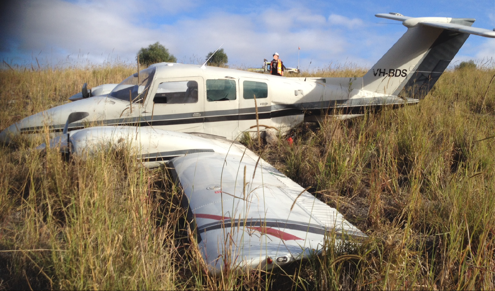 Figure 1: VH-BDS at the accident site. Source: Pilot