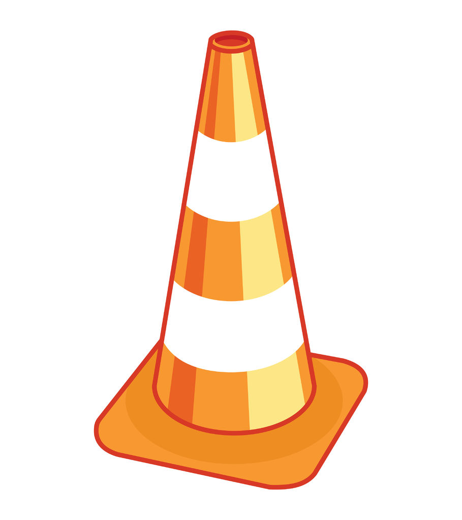 Figure 2: Orange cone (left hand corner of photo, and generic image – below right)